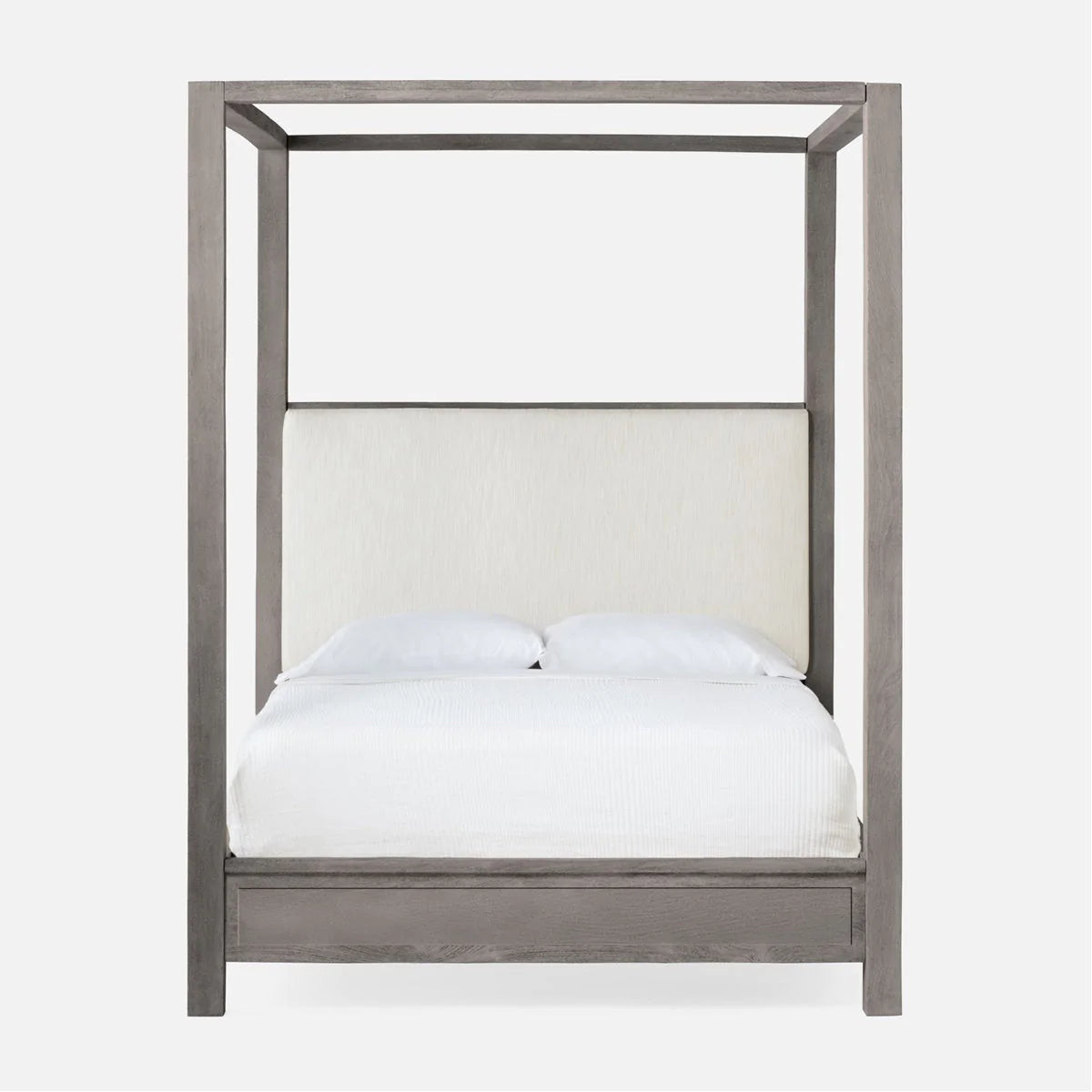 Made Goods Allesandro Boxy Canopy Bed in Aras Mohair