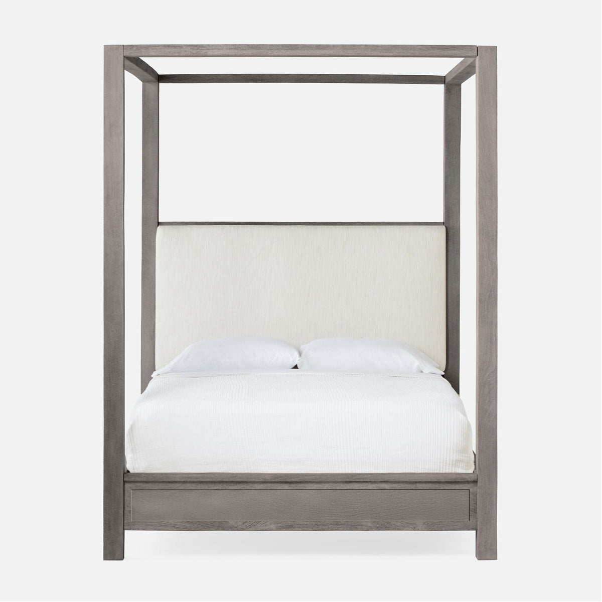 Made Goods Allesandro Boxy Canopy Bed in Marano Wool-On Lambskin