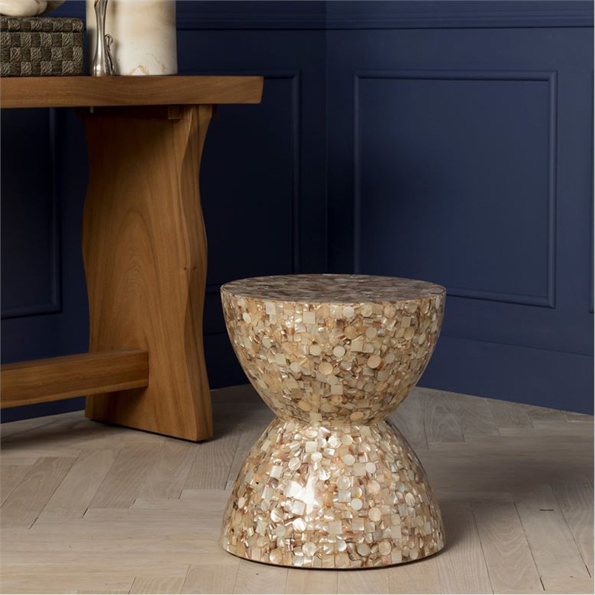 Made Goods Amaya Mosaic Shell Stool