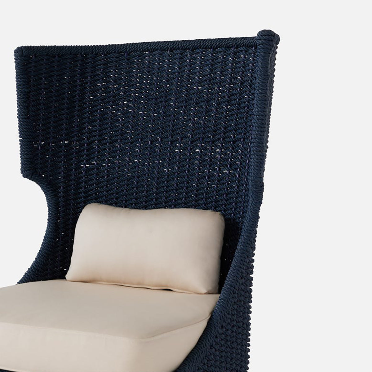 Made Goods Arla Wingback Outdoor Lounge Chair in Alsek Fabric