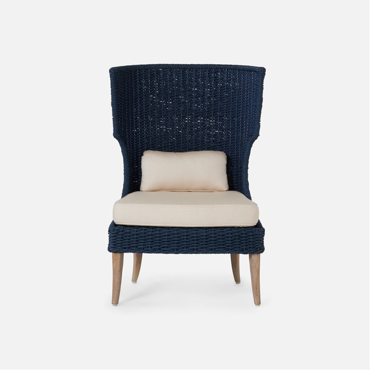 Made Goods Arla Wingback Outdoor Lounge Chair in Alsek Fabric