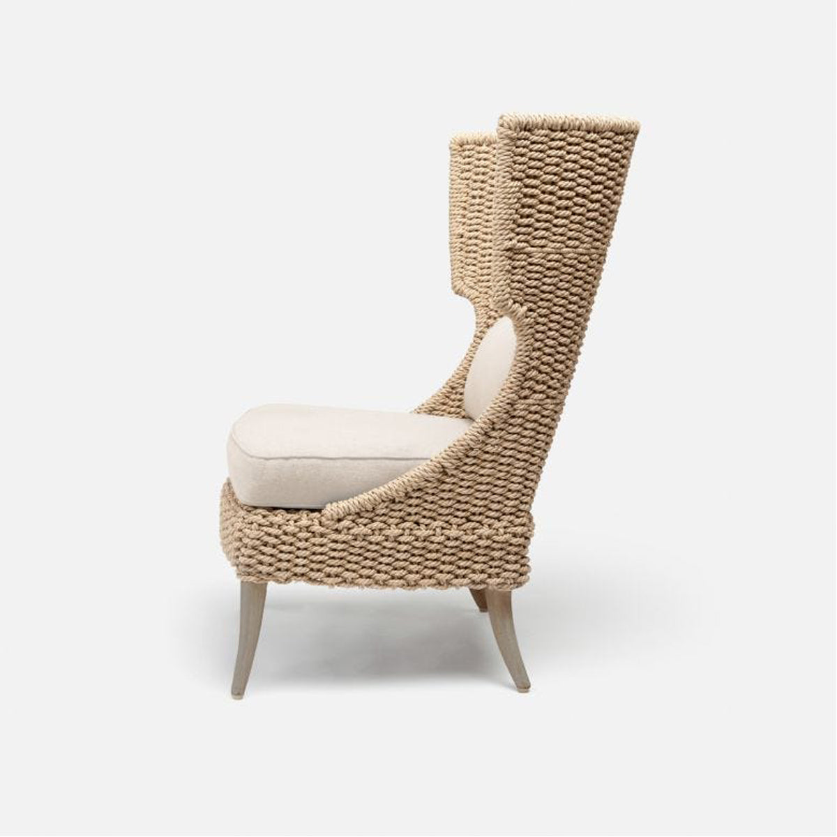 Made Goods Arla Wingback Outdoor Lounge Chair in Alsek Fabric