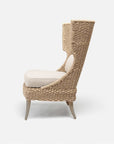 Made Goods Arla Wingback Outdoor Lounge Chair in Alsek Fabric