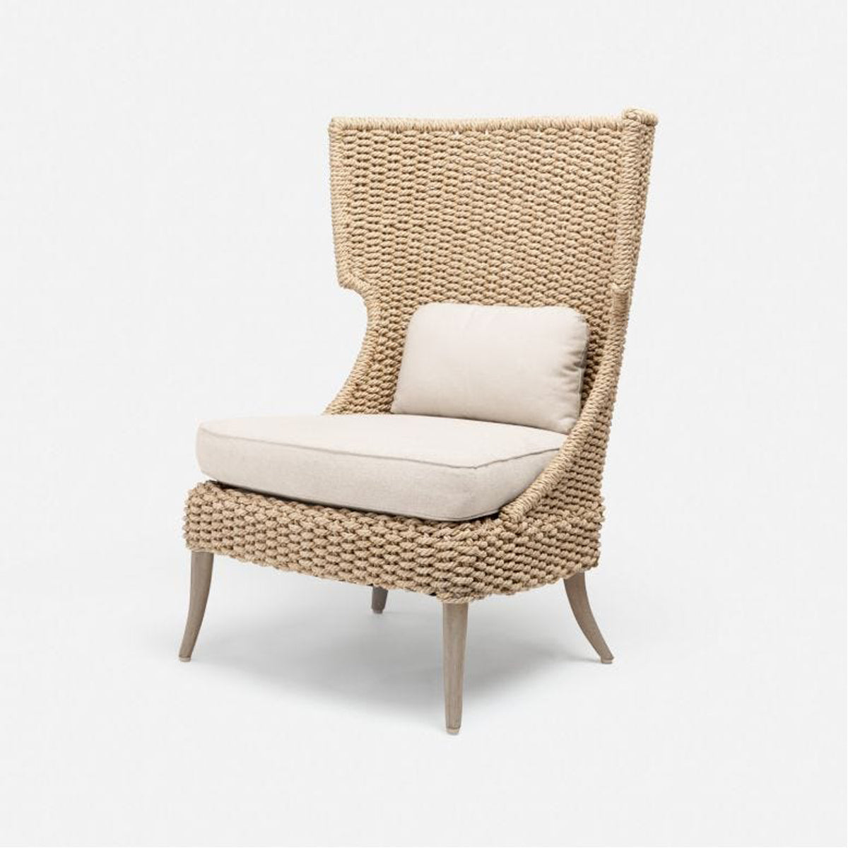 Made Goods Arla Wingback Outdoor Lounge Chair in Volta Fabric