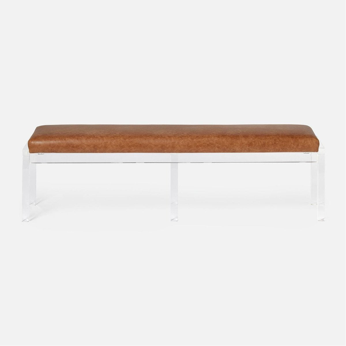 Made Goods Artem Triple Upholstered Bench in Garonne Leather