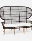 Made Goods Aurora Woven Wingback Outdoor Sofa in Havel Velvet