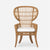 Made Goods Aurora Woven Wingback Outdoor Dining Chair in Liard Cotton Velvet