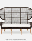 Made Goods Aurora Woven Wingback Outdoor Sofa in Volta Fabric