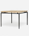 Made Goods Benjamin Floating Leg Game Table in Beige Crystal Stone Top