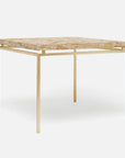 Made Goods Benjamin Floating Leg Game Table in Beige Crystal Stone Top