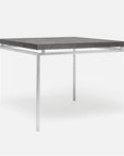 Made Goods Benjamin Floating Leg Game Table in Charcoal Faux Linen Top