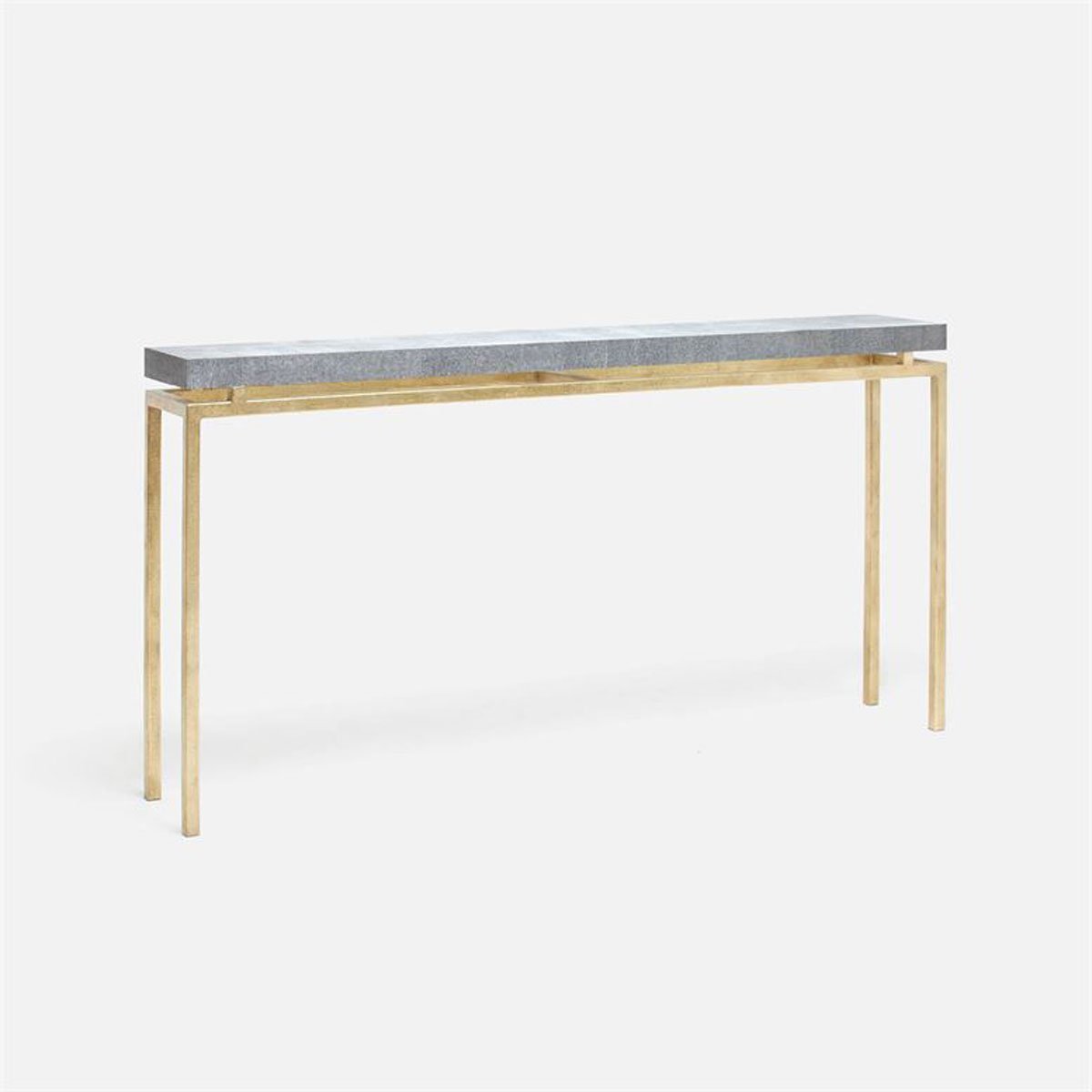 Made Goods Benjamin Floating Leg Console Table in Faux Shagreen Top