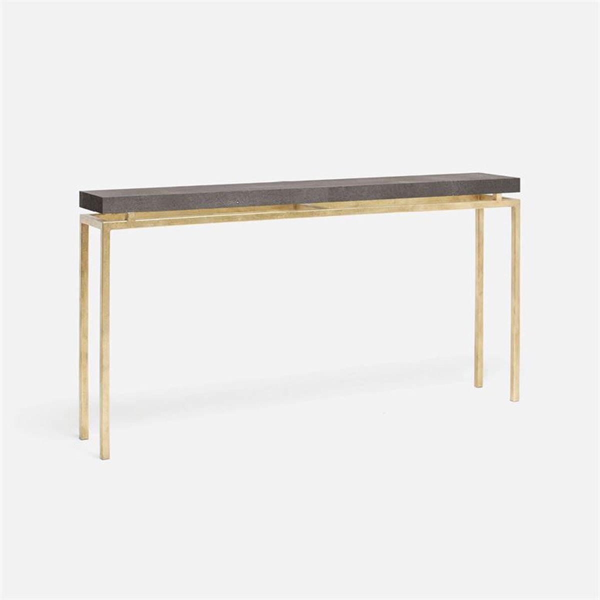 Made Goods Benjamin Floating Leg Console Table in Faux Shagreen Top