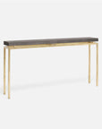 Made Goods Benjamin Floating Leg Console Table in Faux Shagreen Top