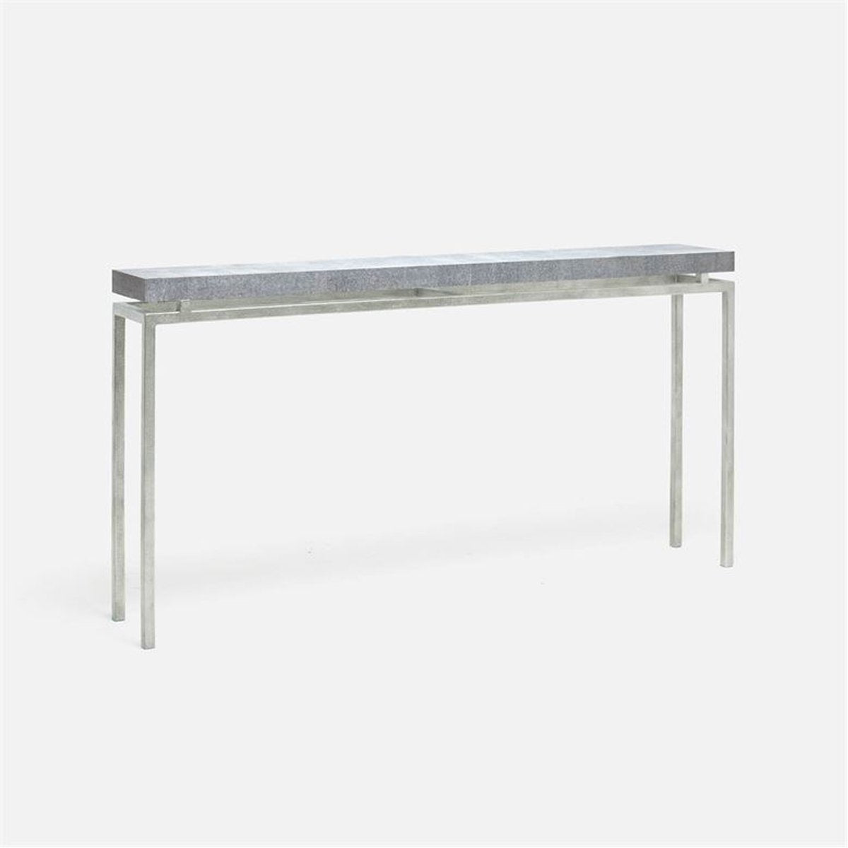 Made Goods Benjamin Floating Leg Console Table in Faux Shagreen Top