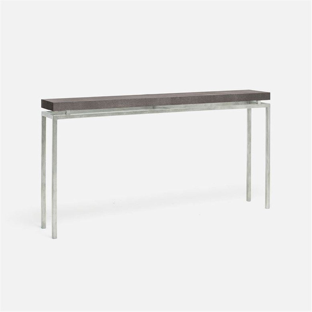 Made Goods Benjamin Floating Leg Console Table in Faux Shagreen Top