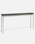 Made Goods Benjamin Floating Leg Console Table in Faux Linen Top