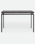 Made Goods Benjamin Floating Leg Console Table in Faux Linen Top