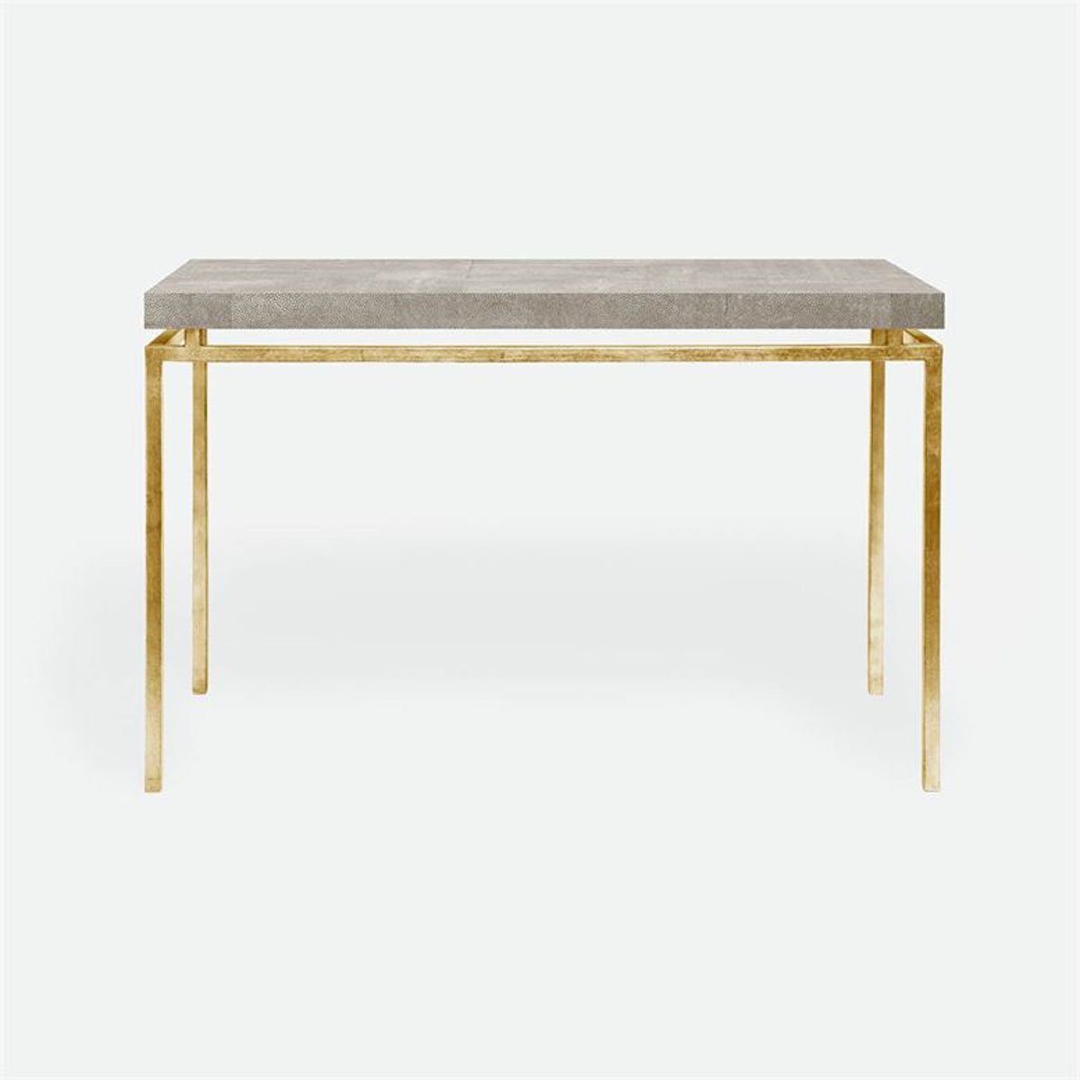 Made Goods Benjamin Floating Leg Console Table in Faux Shagreen Top