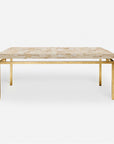 Made Goods Benjamin Floating Leg 48-Inch Coffee Table in Beige Crystal Stone Top