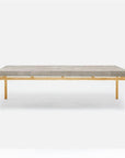 Made Goods Benjamin Floating Leg 52-Inch Coffee Table in Faux Shagreen Top