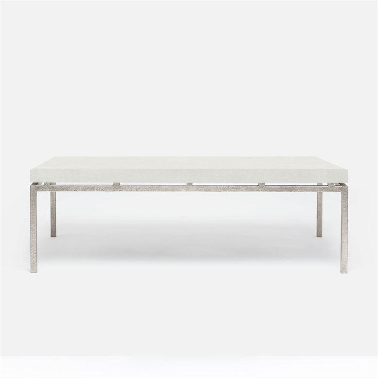 Made Goods Benjamin Floating Leg 52-Inch Coffee Table in Faux Shagreen Top