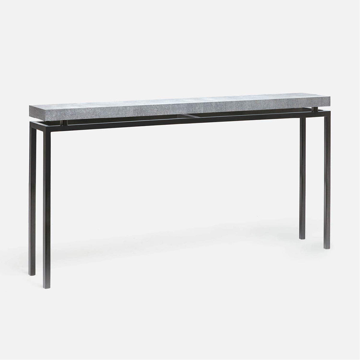 Made Goods Benjamin Narrow Console Table in Faux Horn