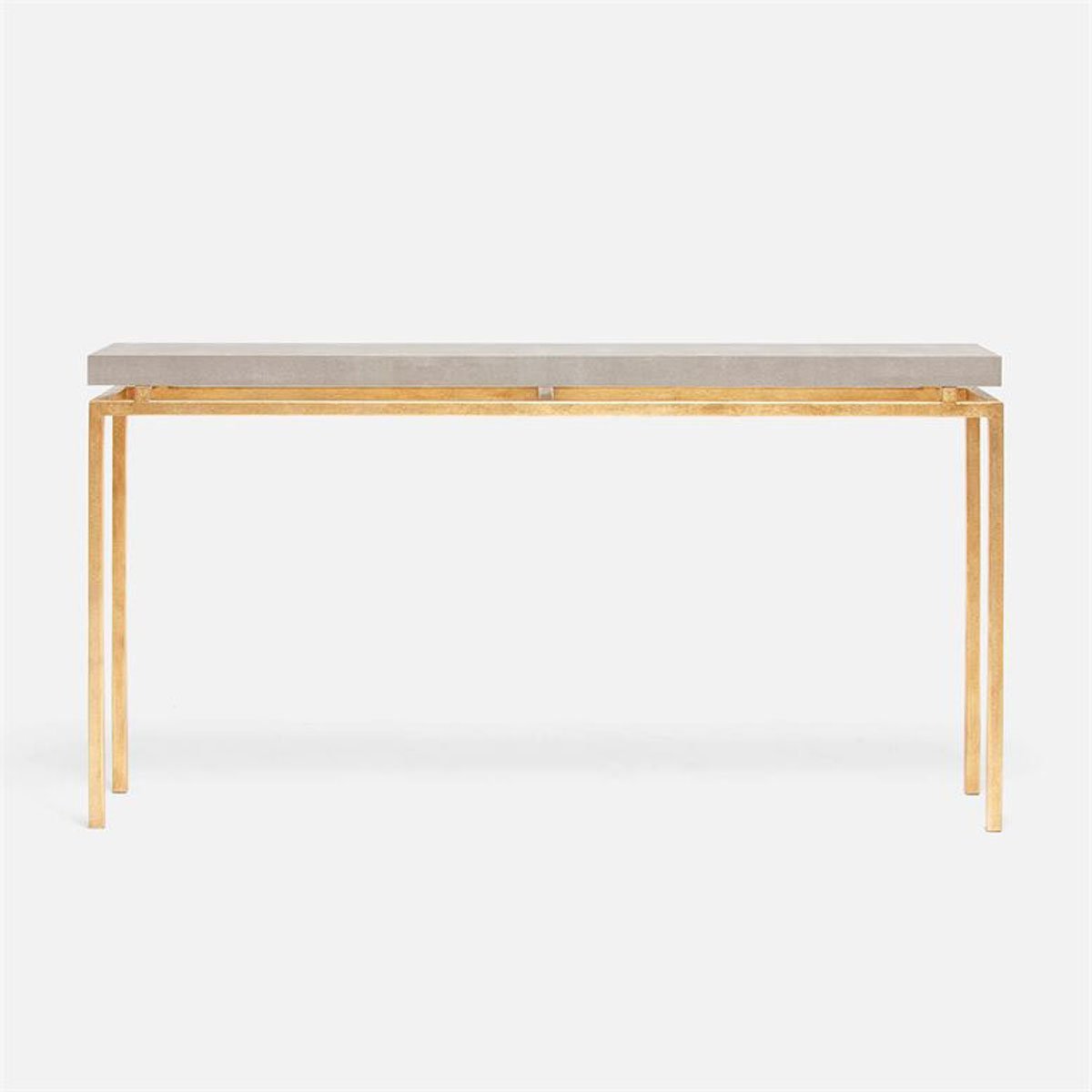 Made Goods Benjamin Floating Leg Console Table in Faux Shagreen Top