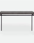 Made Goods Benjamin Floating Leg Console Table in Faux Linen Top