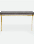 Made Goods Benjamin Floating Leg Console Table in Faux Linen Top