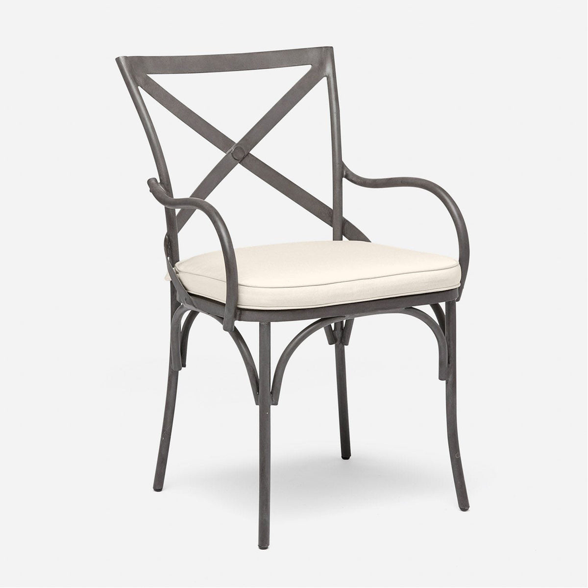 Made Goods Beverly Metal X-Back Outdoor Chair, Weser Fabric