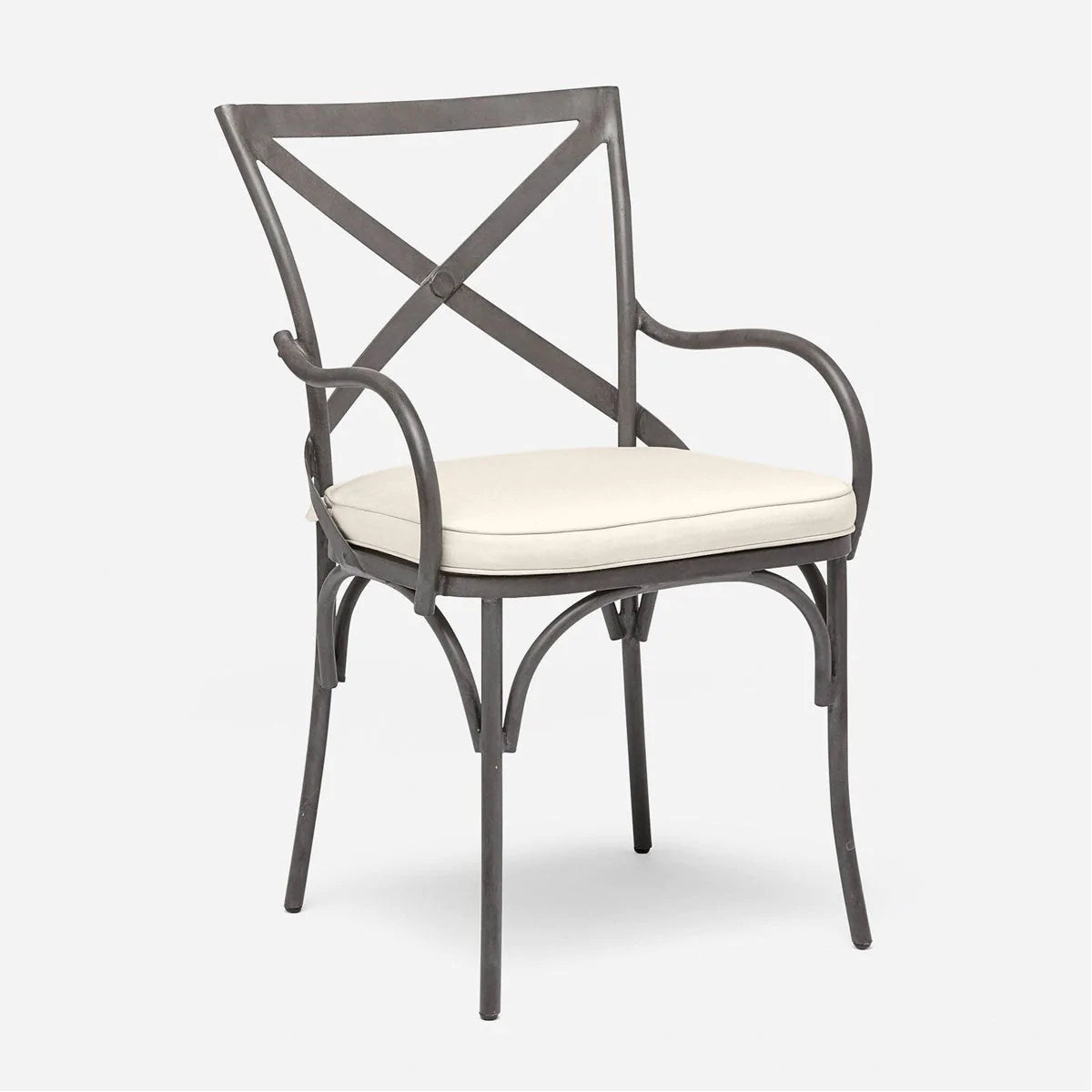 Made Goods Beverly Metal X-Back Outdoor Chair, Pagua Fabric