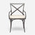 Made Goods Beverly Metal X-Back Outdoor Chair, Weser Fabric