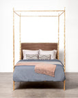 Made Goods Brennan Short Canopy Bed in Danube Fabric