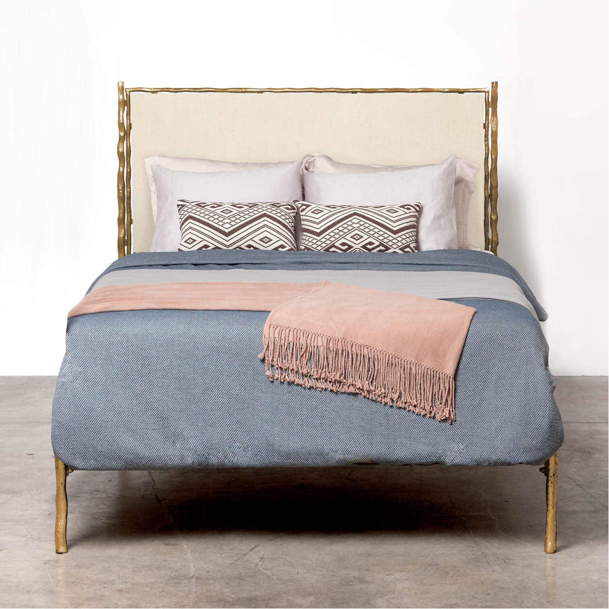 Made Goods Brennan Textured Bed in Clyde Fabric