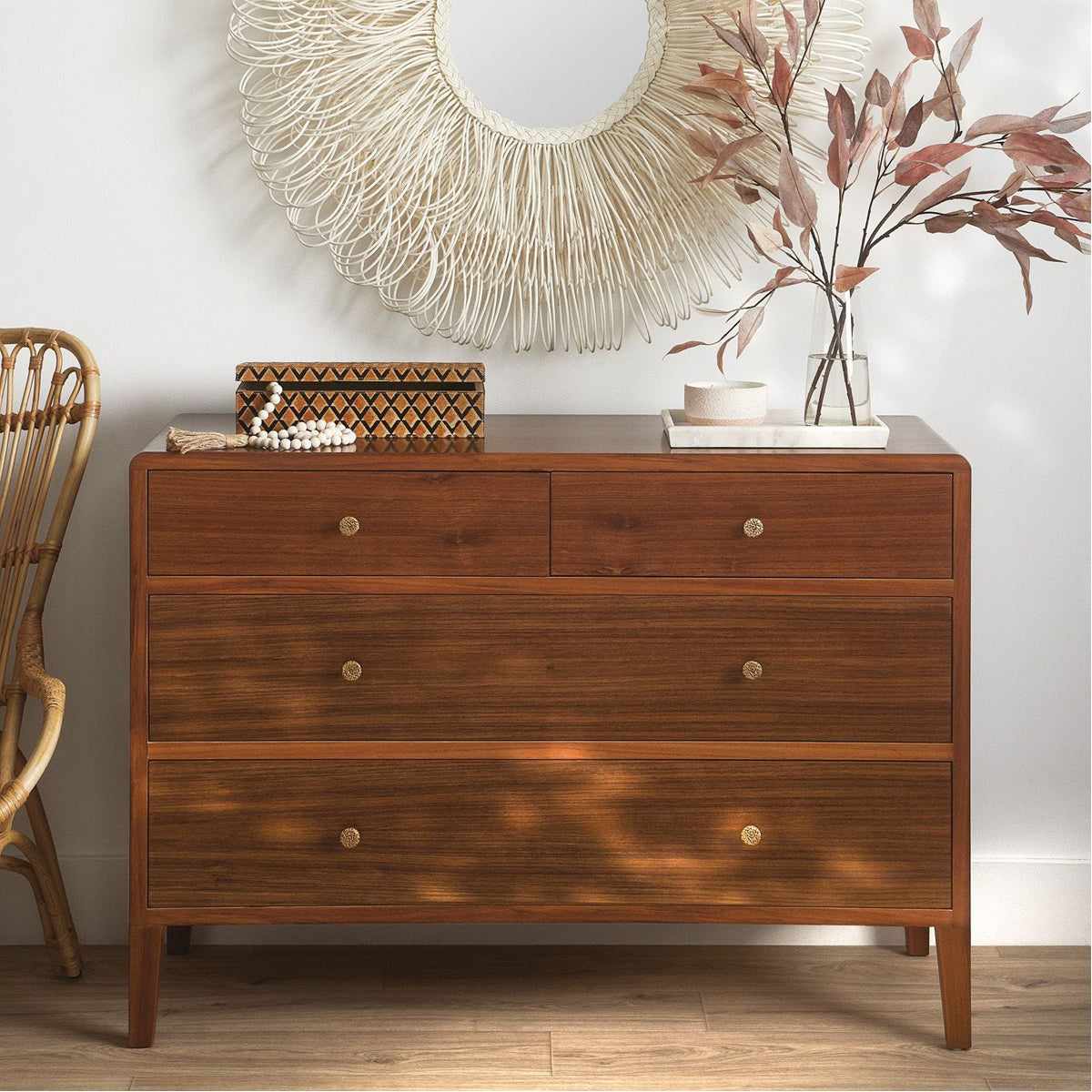 Made Goods Brienne Teak Modern 48-Inch Dresser