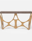 Made Goods Calloway Modernist Faux Shagreen Top Console Table