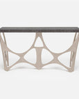 Made Goods Calloway Modernist Faux Linen Top Console Table