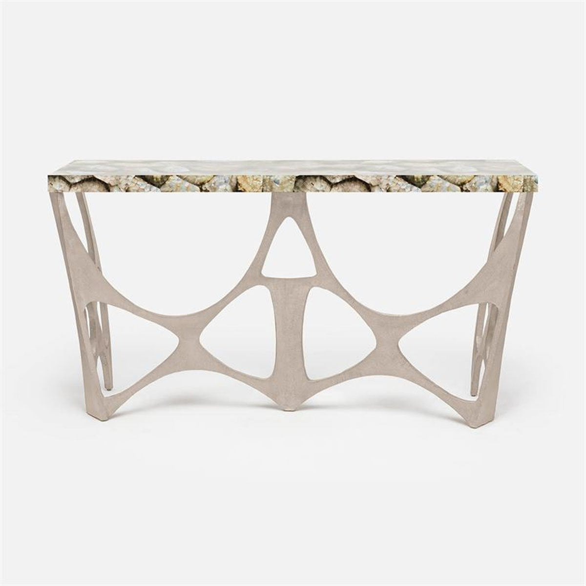 Made Goods Calloway Modernist Shell Top Console Table