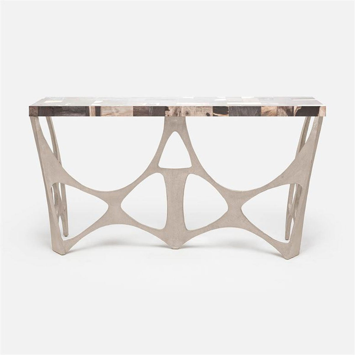 Made Goods Calloway Modernist Wood Top Console Table