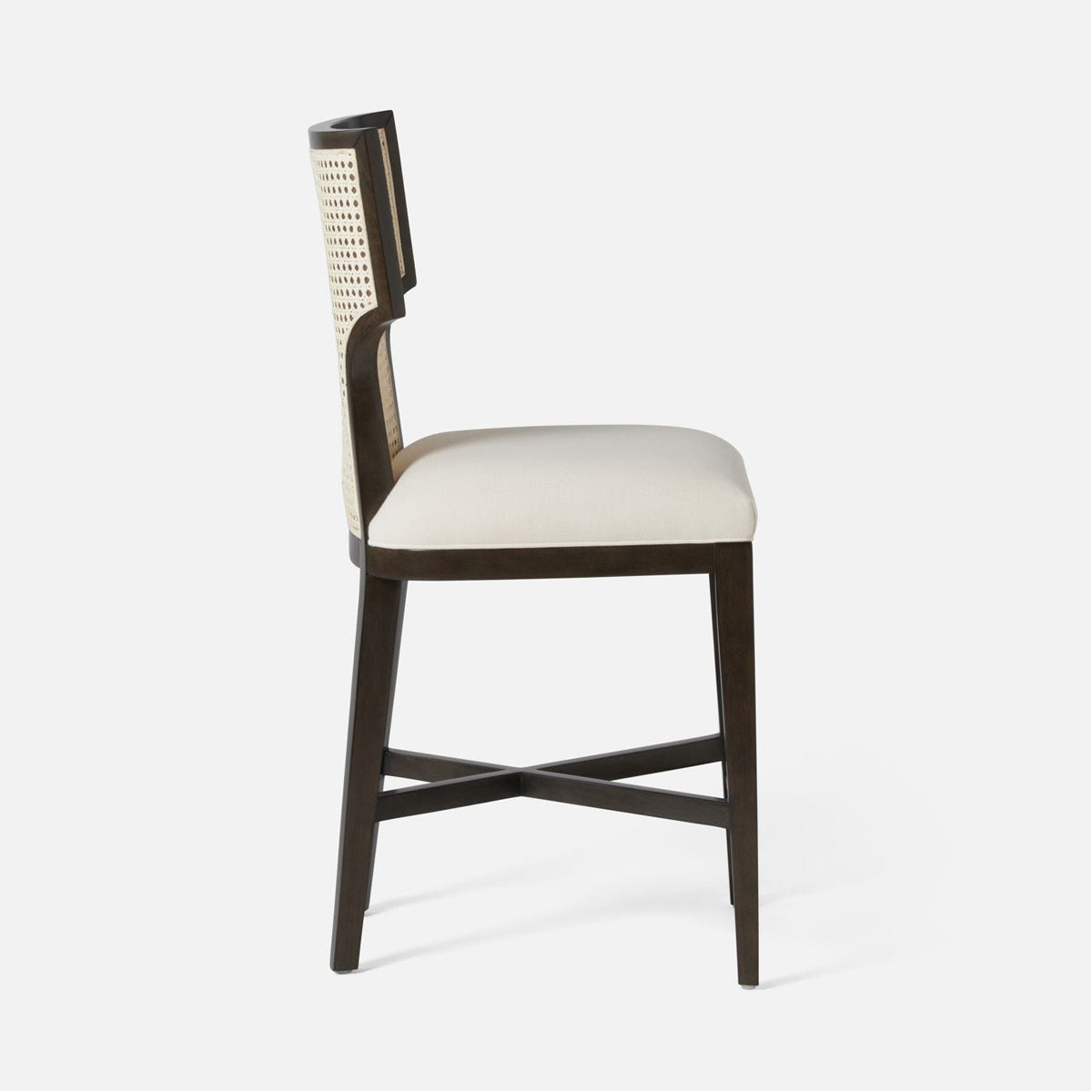 Made Goods Carleen Wingback Cane Counter Stool in Arno Fabric