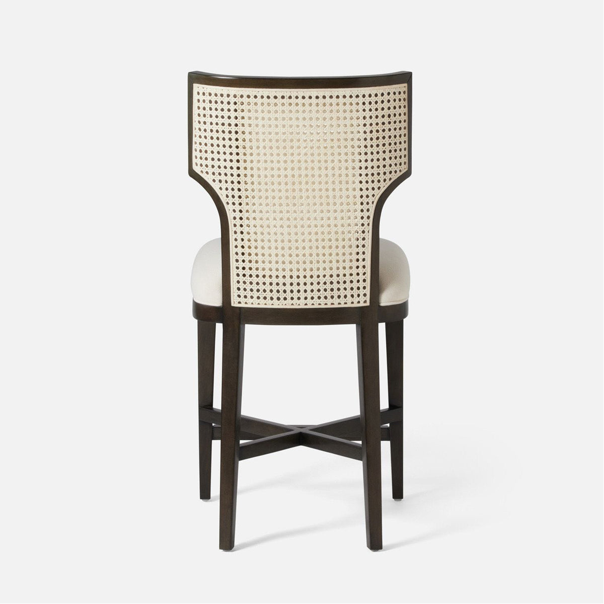 Made Goods Carleen Wingback Cane Counter Stool in Arno Fabric