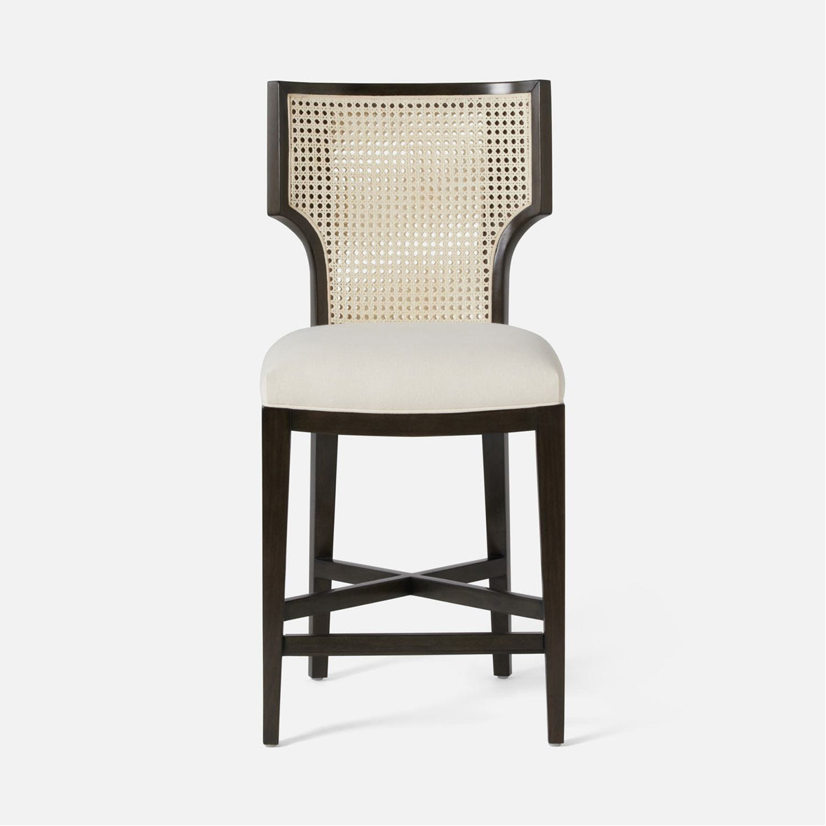 Made Goods Carleen Wingback Cane Counter Stool in Rhone Leather