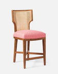 Made Goods Carleen Wingback Cane Counter Stool in Arno Fabric