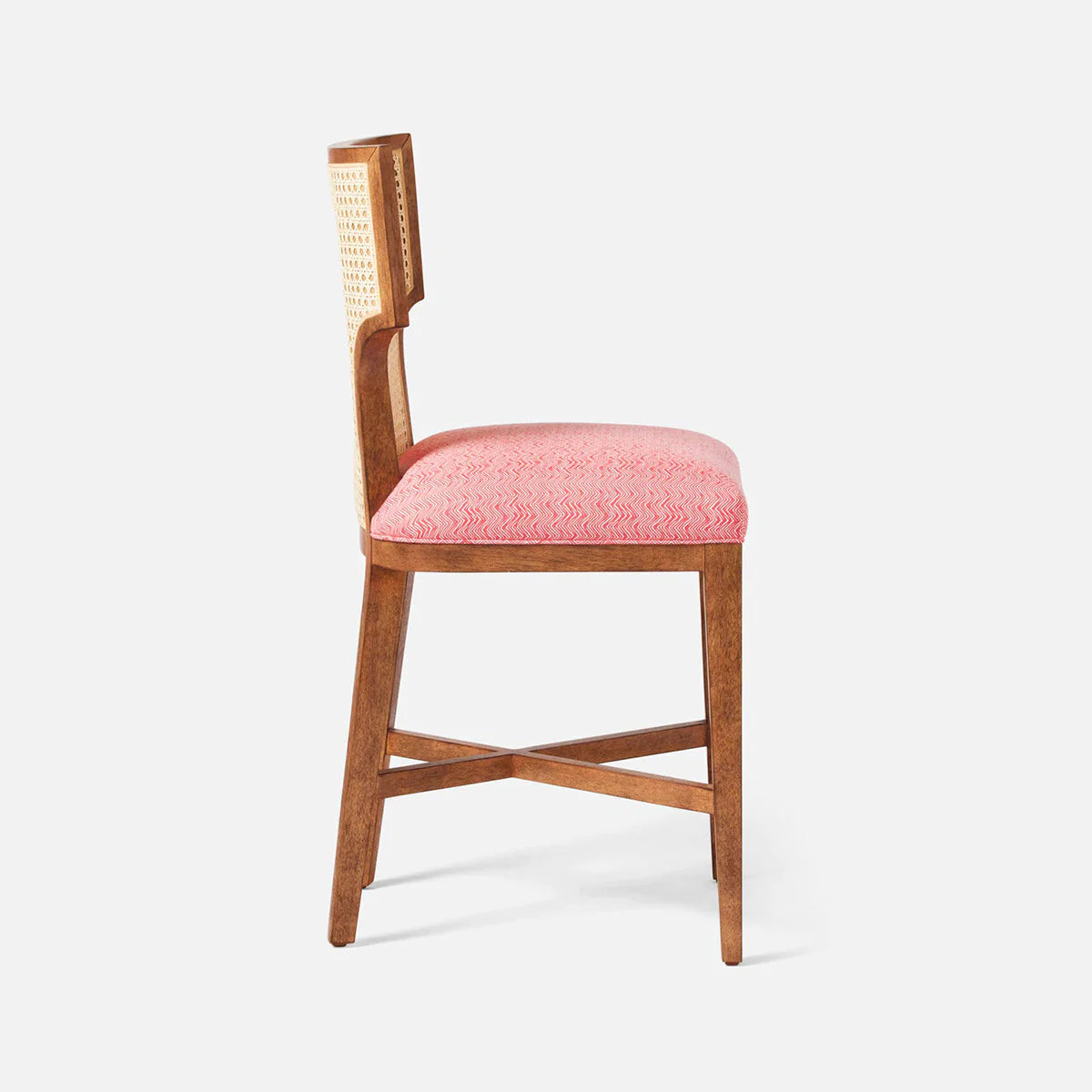 Made Goods Carleen Wingback Cane Counter Stool in Havel Velvet