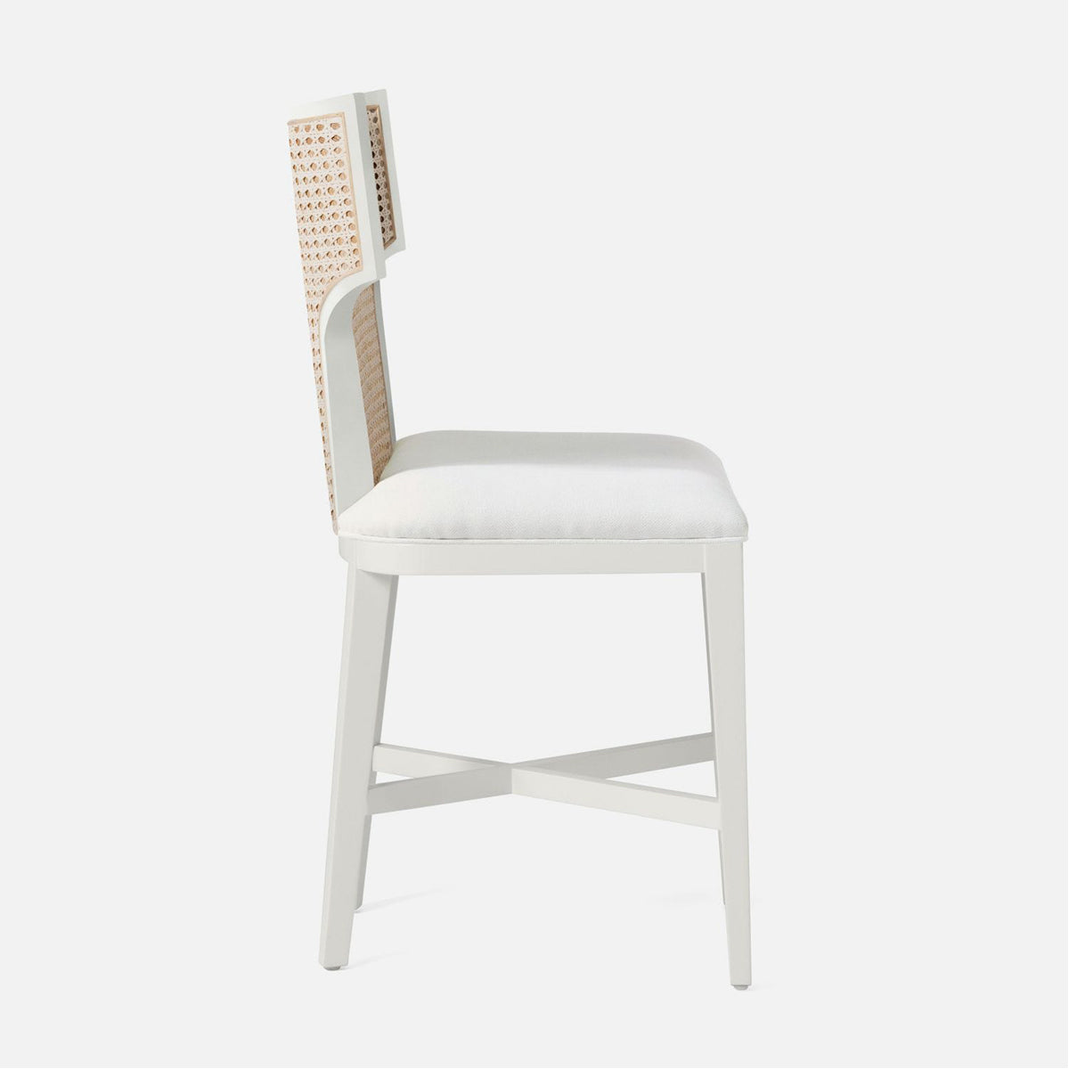 Made Goods Carleen Wingback Cane Counter Stool in Arno Fabric