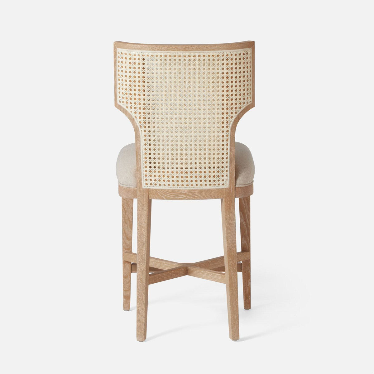 Made Goods Carleen Wingback Cane Counter Stool in Arno Fabric