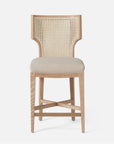 Made Goods Carleen Wingback Cane Counter Stool in Arno Fabric