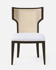 Made Goods Carleen Wingback Cane Dining Chair in Clyde Fabric