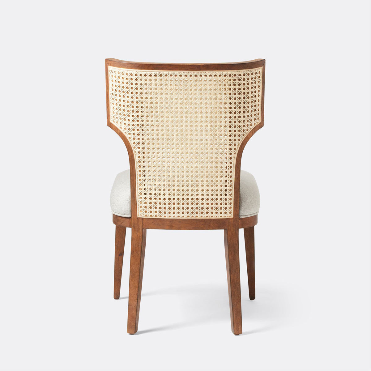 Made Goods Carleen Wingback Cane Dining Chair in Volta Fabric